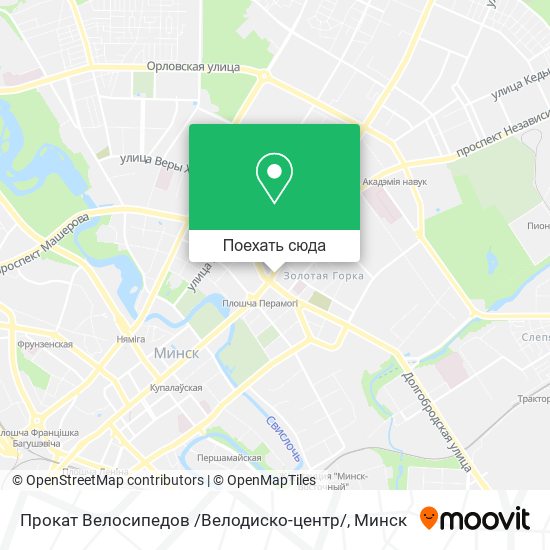 Карта Прокат Велосипедов /Велодиско-центр/