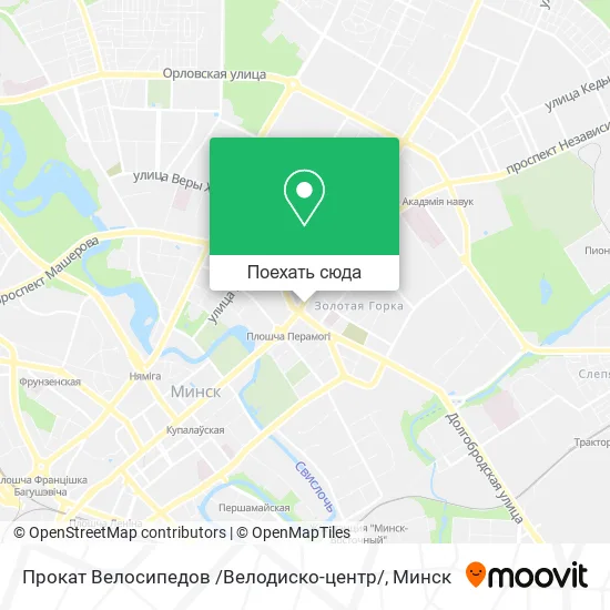 Карта Прокат Велосипедов /Велодиско-центр/