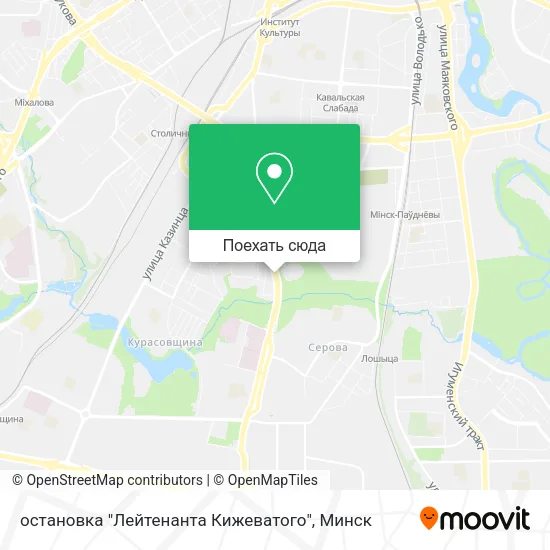Карта остановка "Лейтенанта Кижеватого"
