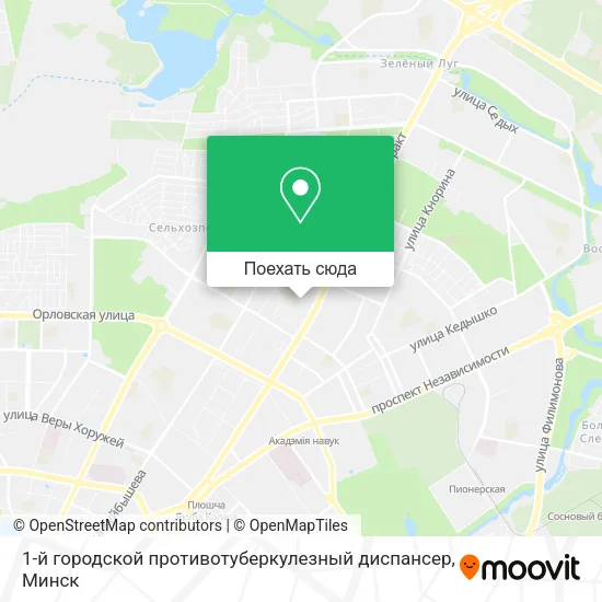 Карта 1-й городской противотуберкулезный диспансер