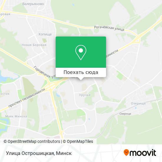 Карта Улица Острошицкая