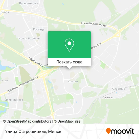 Карта Улица Острошицкая