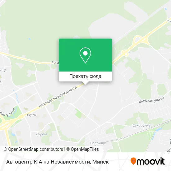 Карта Автоцентр KIA на Независимости