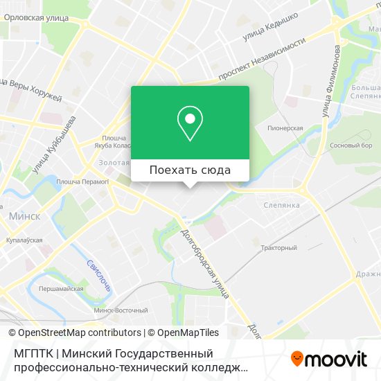 Карта МГПТК | Минский Государственный профессионально-технический колледж торговли