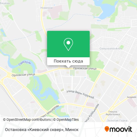 Карта Остановка «Киевский сквер»