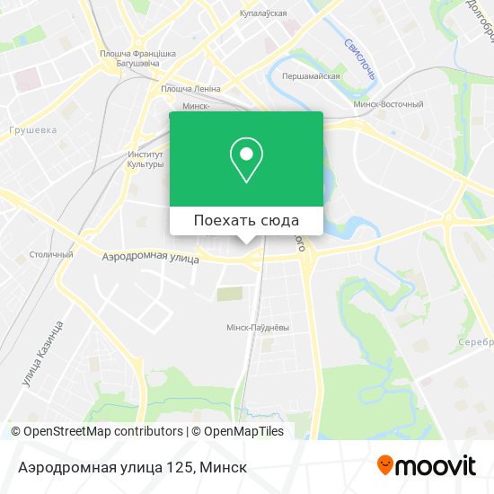 Карта Аэродромная улица 125