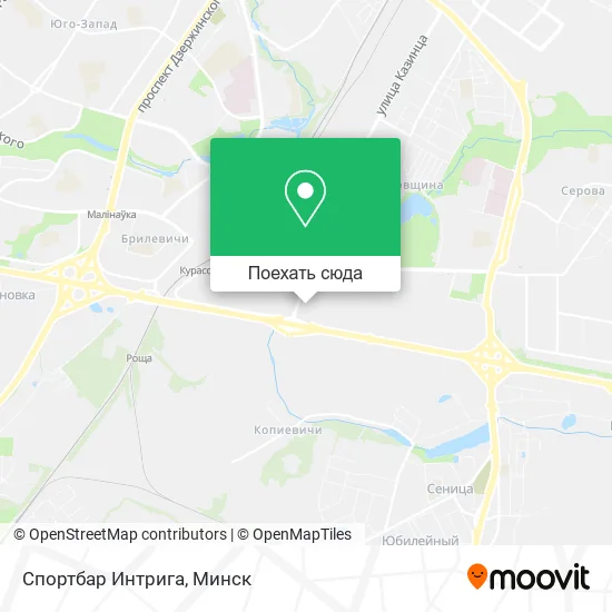 Карта Спортбар Интрига