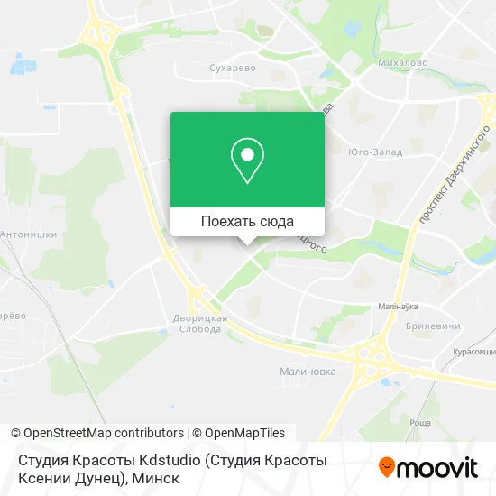 Карта Студия Красоты Kdstudio (Студия Красоты Ксении Дунец)