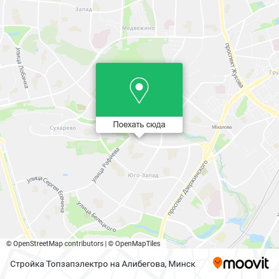 Карта Стройка Топзапэлектро на Алибегова