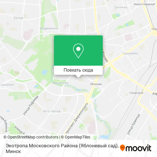 Карта Экотропа Московского Района (Яблоневый сад)