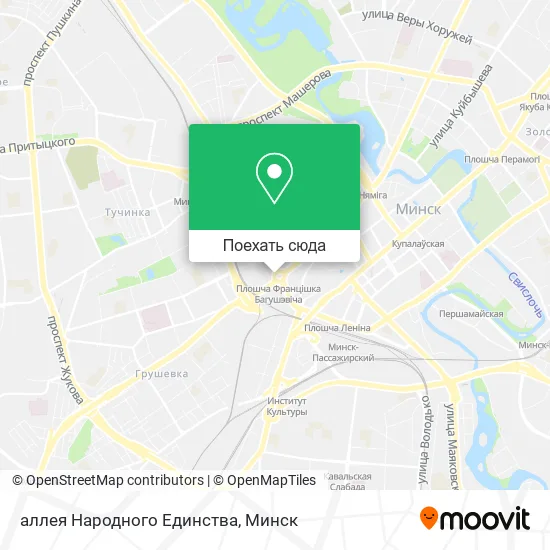 Карта аллея Народного Единства