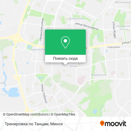 Карта Тренировка по Танцам