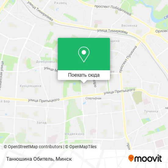 Карта Танюшина Обитель