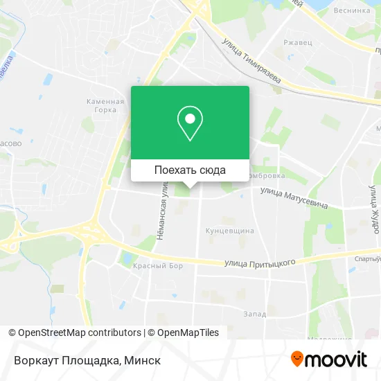 Карта Воркаут Площадка