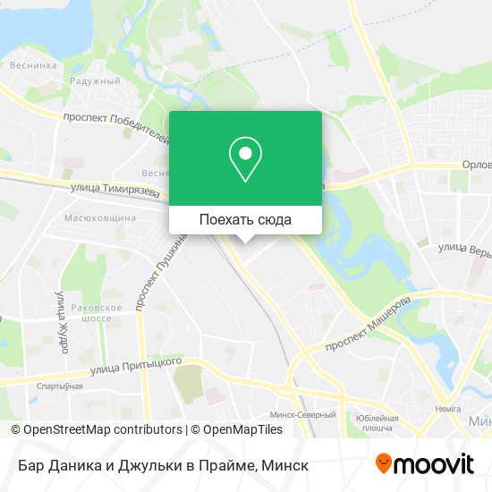Карта Бар Даника и Джульки в Прайме