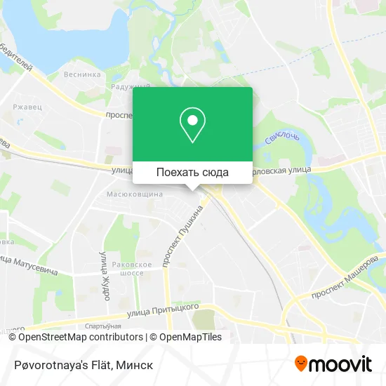 Карта Pøvorotnaya's Flät