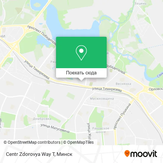 Карта Centr Zdorovya Way T