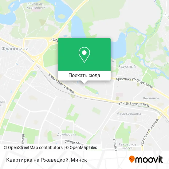 Карта Квартирка на Ржавецкой
