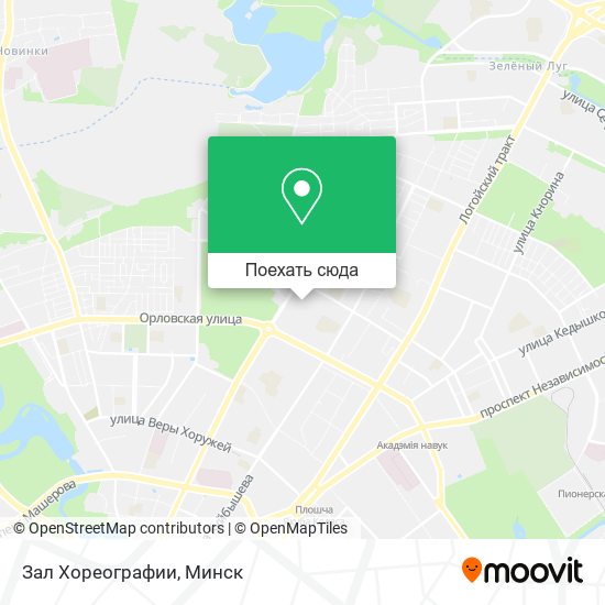 Карта Зал Хореографии