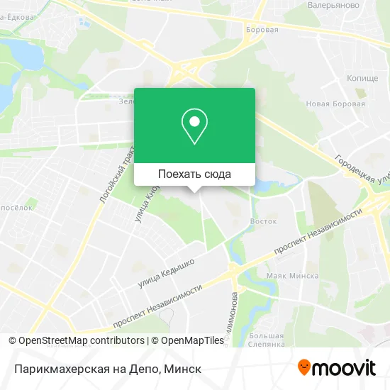 Карта Парикмахерская на Депо