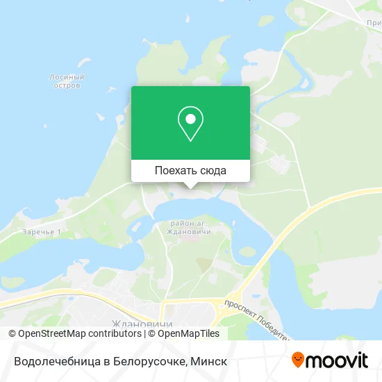 Карта Водолечебница в Белорусочке