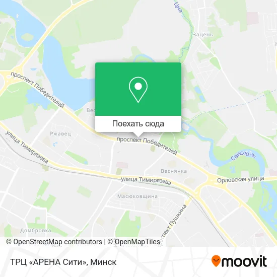 Карта ТРЦ «АРЕНА Сити»