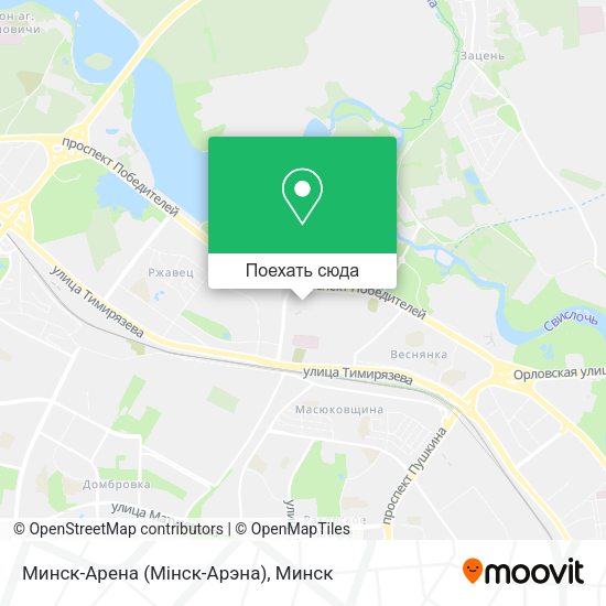 Карта Минск-Арена (Мінск-Арэна)