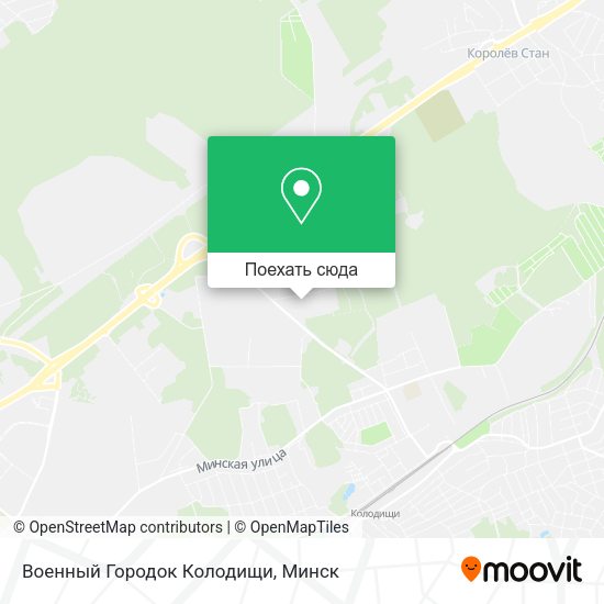 Карта Военный Городок Колодищи