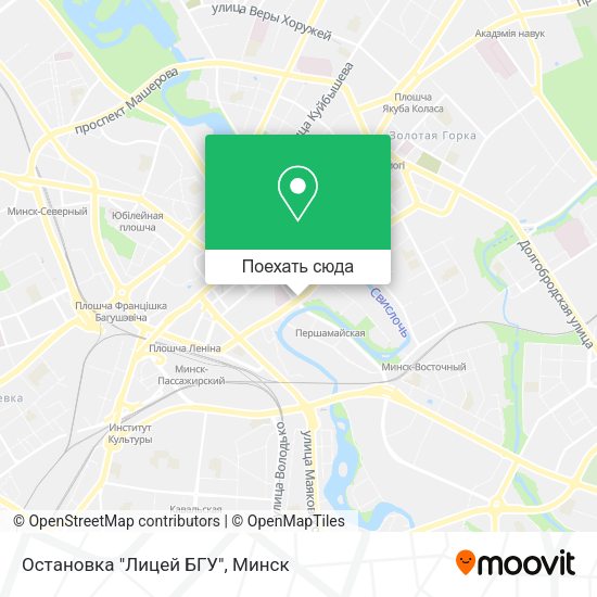 Карта Остановка "Лицей БГУ"