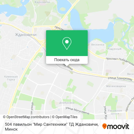 Карта 504 павильон "Мир Сантехники" ТД Ждановичи