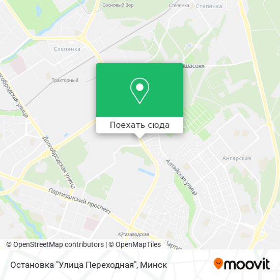 Карта Остановка "Улица Переходная"