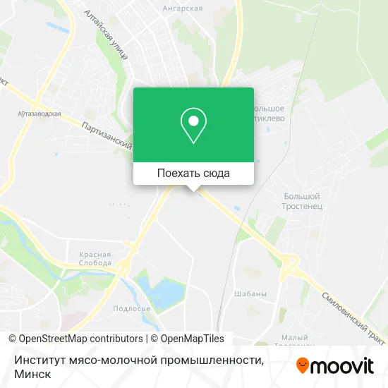Карта Институт мясо-молочной промышленности