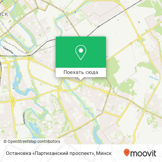 Карта Остановка  «Партизанский проспект»