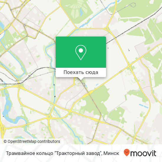 Карта Трамвайное кольцо "Тракторный завод"