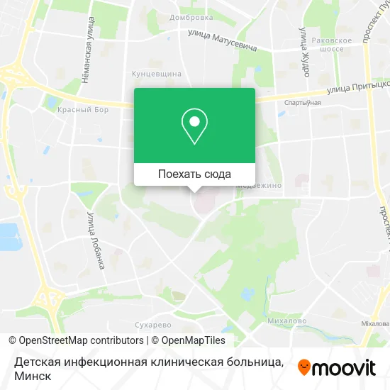 Карта Детская инфекционная клиническая больница