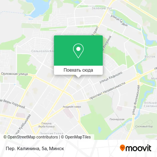 Карта Пер. Калинина, 5а