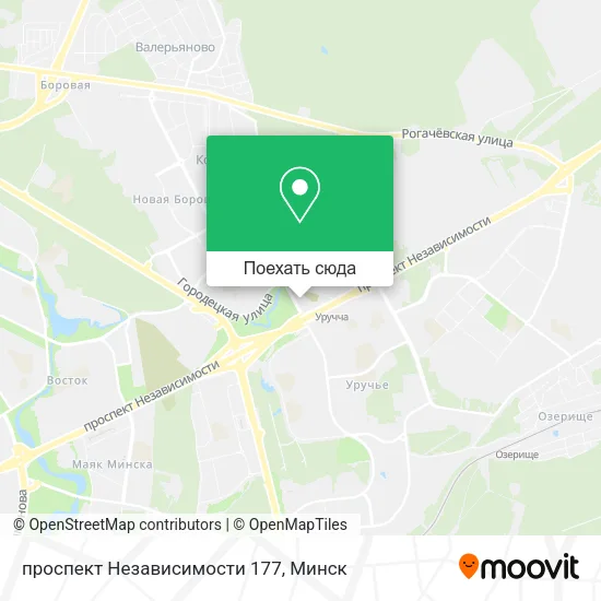 Карта проспект Независимости 177