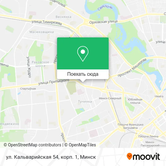 Карта ул. Кальварийская 54, корп. 1
