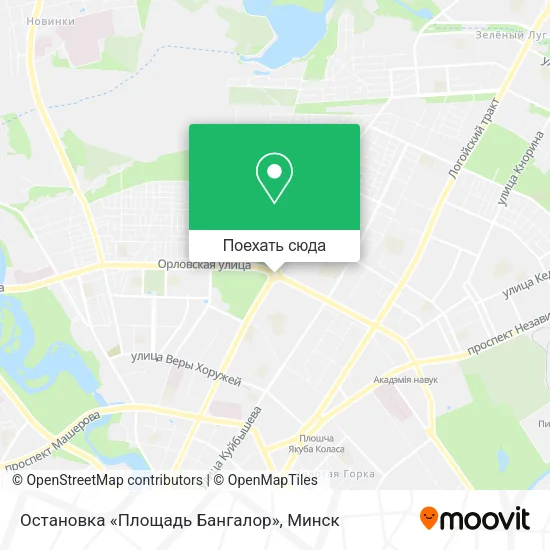 Карта Остановка «Площадь Бангалор»