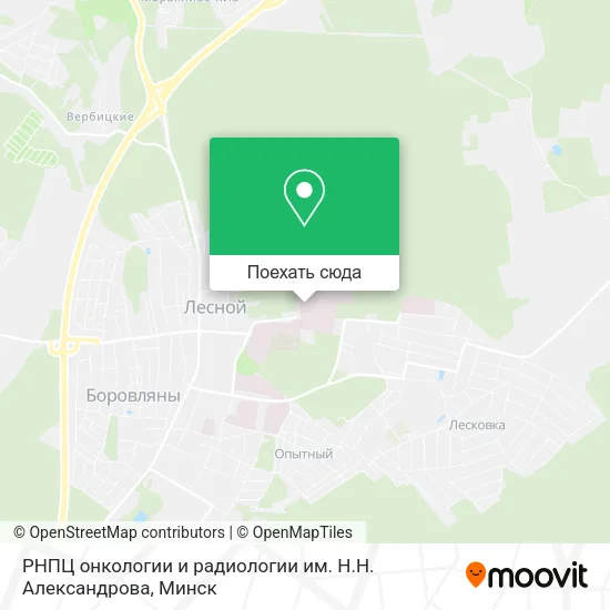 Карта РНПЦ онкологии и радиологии им. Н.Н. Александрова