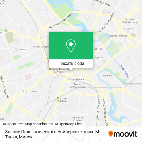 Карта Здание Педагогического Университета им. М. Танка