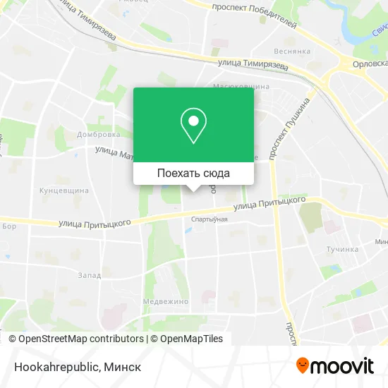 Карта Hookahrepublic