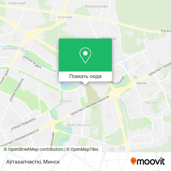 Карта Аўтазапчасткі