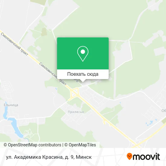 Карта ул. Академика Красина, д. 9