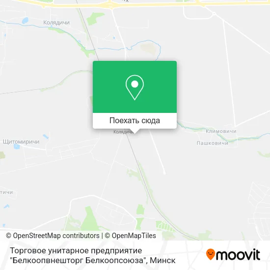 Карта Торговое унитарное предприятие "Белкоопвнешторг Белкоопсоюза"