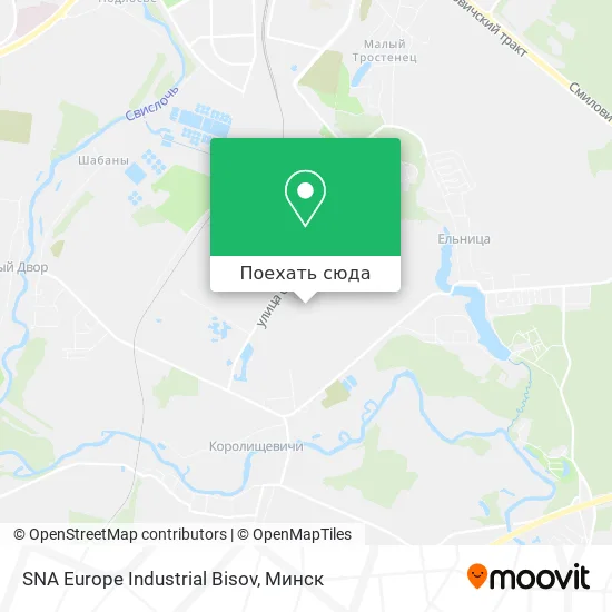 Карта SNA Europe Industrial Bisov