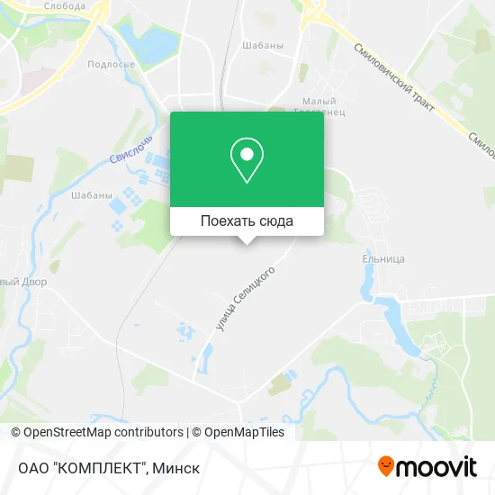 Карта ОАО "КОМПЛЕКТ"