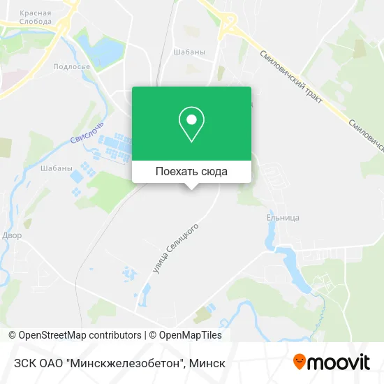 Карта ЗСК ОАО "Минскжелезобетон"