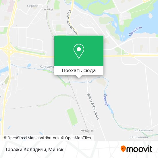 Карта Гаражи Колядичи