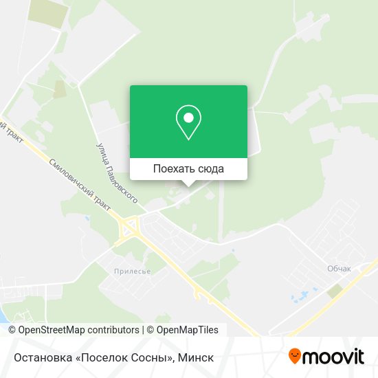 Карта Остановка «Поселок Сосны»